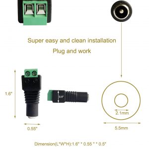 12v DC Power Jack Adapter Connector for Led Strip Female - Image 3