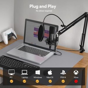 USB Gaming Microphone,Computer Condenser PC Mic - Image 4