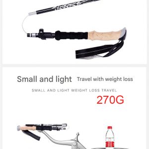 Trekking Poles - Ultralight Trekking Poles with Cork Grip Quick Lock - 1 Pair - Image 3