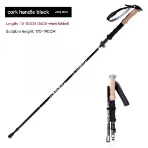Trekking Poles - Ultralight Trekking Poles with Cork Grip Quick Lock - 1 Pair - Image 4