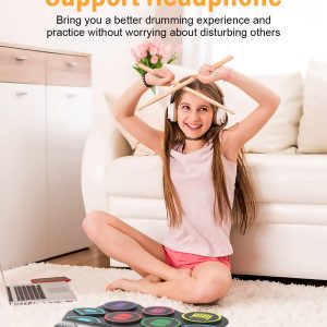 Electronic Drum Set, 9 Pad Practice Drums - Image 7