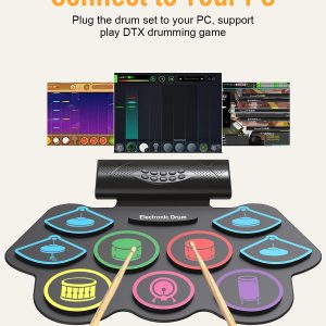 Electronic Drum Set, 9 Pad Practice Drums - Image 4