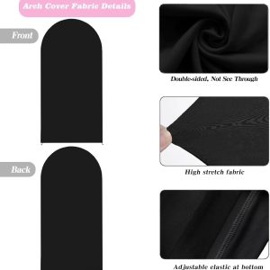 Black Arch Cover Spandex Arch Backdrop Cover 5/6/6.6/7.2FT - Image 2