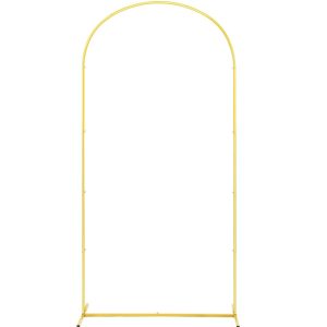 Gold Wedding Arch Backdrop Stand, Backdrop Stand for Parties 5FT,6FT,6.6FT,7.2FT - 6.6FT(200*100cm)