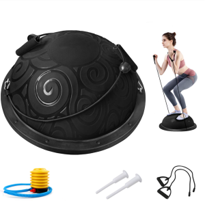 Yoga Balance Trainer Ball with Resistance Bands 58cm - Image 3