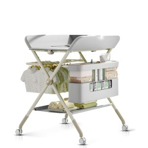 Baby Changing Table, Portable Folding Changing Table with Wheels