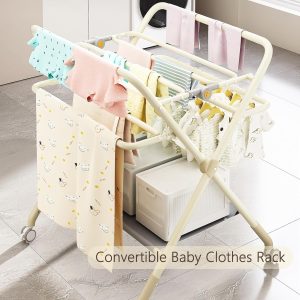 Baby Changing Table, Portable Folding Changing Table with Wheels - Image 7