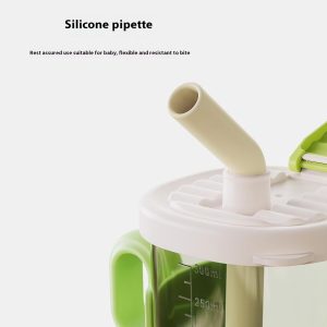 300ml, toddler water cup with straw,baby sippy cup with handle - Image 3