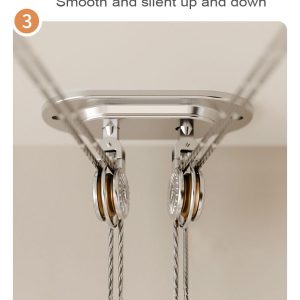 Aluminum Alloy Ceiling  Mounted Lifting Drying Rack, Hanging Pulley Airer , Ceiling mounted drying rack - Image 3