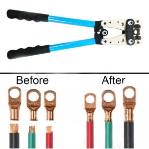 6-50mm Crimping tools Cable crimper, Wire plug pliers Battery terminal with 60 Wire Lugs - Image 8