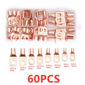 6-50mm Crimping tools Cable crimper, Wire plug pliers Battery terminal with 60 Wire Lugs - Image 4