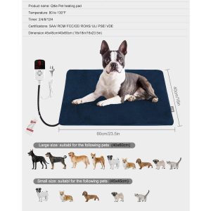 Pet Heating Pad Dogs Cats Electric Heating Mat Pets Heated Bed - Image 3
