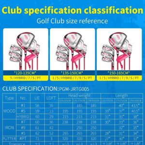 Ladies Women's Golf Clubs Set, Youth PGM Club sets For Height 150-165cm - Image 8