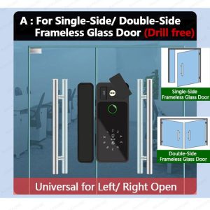 Smart Glass Door Locks, Biometric Fingerprint  Glass Gate Locks - Image 8