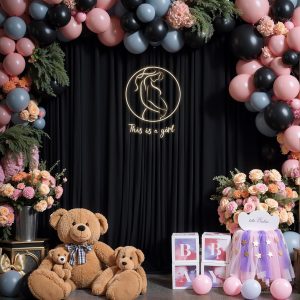 Black Backdrop Curtain for Wedding Parties - Image 4