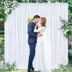 Backdrop Curtain for Wedding Parties 3x3m White ,black - Image 4