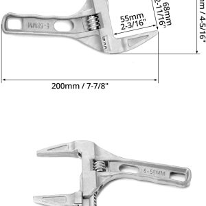 Multifunctional large opening bathroom wrench，Extra wide adjustable Plumbing wrench 68mm - Image 4