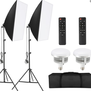 Softbox Lighting Kit Professional Photography Light Studio Kits, Floor Lamp 105W - Image 5