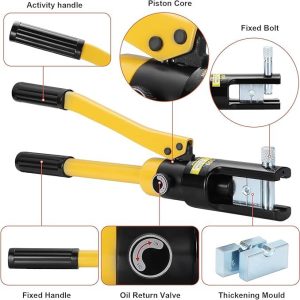 Hydraulic Crimper, Hydraulic Crimper Tool 4mm - 70mm 8T - Image 6