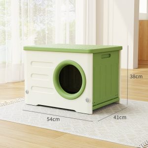 Waterproof Outdoor Cat House, Plastic Cat House for Outdoor Cats Feral Cat House - Image 3