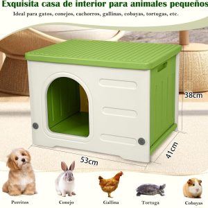Waterproof Outdoor Cat House, Plastic Cat House for Outdoor Cats Feral Cat House - Image 7