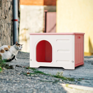 Waterproof Outdoor Cat House, Plastic Cat House for Outdoor Cats Feral Cat House - Image 8