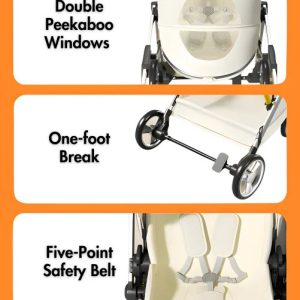 Infant Newborn Pram Stroller with Reversible Seat - Image 11