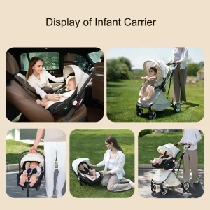 Infant Newborn Pram Stroller with Reversible Seat - Image 3