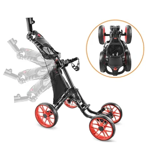 Foldable 4-Wheel Golf Trundler – Lightweight Push Cart for Smooth Mobility & Easy Storage - Image 9