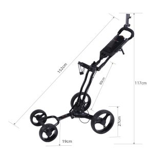 4 Wheel Golf Trundler – 4 Wheel Golf Push Cart Lightweight - Image 3