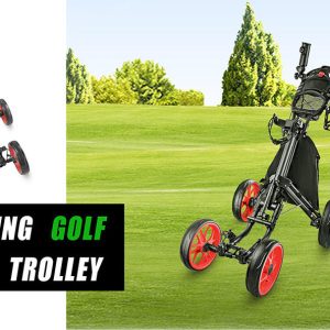 Foldable 4-Wheel Golf Trundler – Lightweight Push Cart for Smooth Mobility & Easy Storage - Image 3