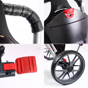4-Wheel Golf Trundler – Heavy-Duty Golf Push Cart with Umbrella Holder - Image 7