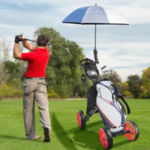 Foldable 4-Wheel Golf Trundler – Lightweight Push Cart for Smooth Mobility & Easy Storage - Image 8