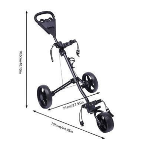 Foldable Golf Trundler – 3-Wheel Push Cart - Image 3