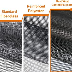 Insect Screen Mesh, Doors Window Fly Net , Window Screen Replacementc,W:1.5M ,2-10m black/white - Image 2