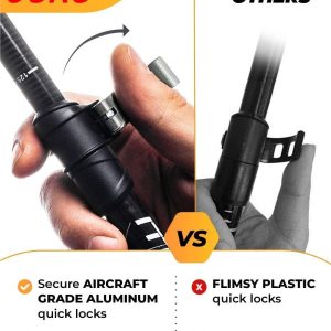 2 pcs High-quality lightweight aluminum alloy trekking poles,Premium aluminum alloy trekking poles – adjustable length, up to 135 cm. - Image 5
