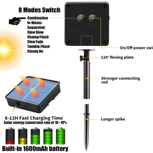 Outdoor Solar String Lights 12M RGB ,100LEDs - Image 3