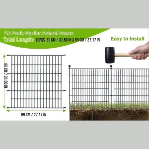 Metal Garden Fence ,Heavy Duty Garden Fence with Gate 6/8/10/20 Panels - Image 4