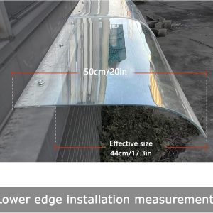 Transparent Outdoor Awning,Window Door Wall Frosted Canopy w:50,L:60-120cm - Image 5