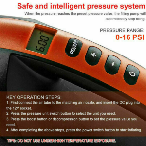 SUP Electric Air Pump with battery clamp - Image 4
