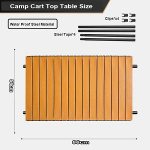 Folding Wagon Cart, Large Capacity Foldable Beach Wagon - Image 4