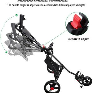 Golf Trundler 3 Wheel, Golf Push Cart - Image 5
