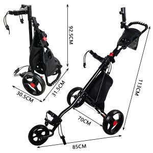 Golf Trundler 3 Wheel, Golf Push Cart - Image 2