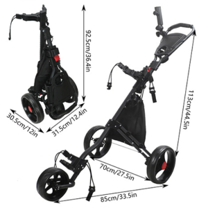 Golf Trundler 3 Wheel, Golf Push Cart - Image 2