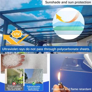 5mm Clear Polycarbonate Roofing, Polycarbonate Roofing Panel Cut to Size - Image 10