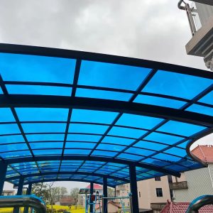 3mm Blue Polycarbonate Roofing, Polycarbonate Roofing Panel w:1.22m, Cut to Size - Image 3