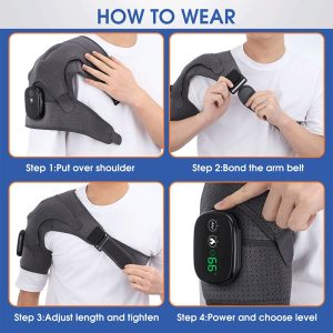 Shoulder Heating Pad, Heated Shoulder Wrap with Massager - Image 8