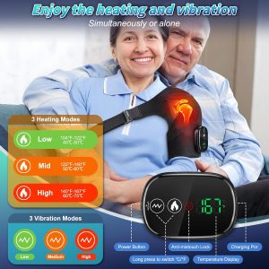 Shoulder Heating Pad, Heated Shoulder Wrap with Massager - Image 3