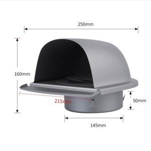 304 Exhaust Air Vent Cover Stainless Steel 150mm - Image 3