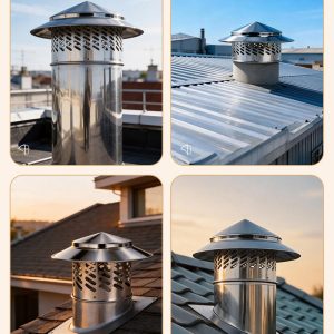 Chimney Rain Cap Cover Stainless Steel 160mm - Image 4